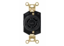 Cooper Eaton L1420R Receptacle Single 20A 125/250V 3P4W Lkg Black