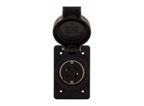 Cooper Eaton L1430RWBK Receptacle Single WT 30A 125/250V 3P4W H/L Black