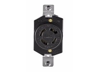 Cooper Eaton L1520R Receptacle Single 20A 250V 3PH 3P4W Lkg Black