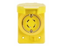 Cooper Eaton L1830RWBK Receptacle Sing WT 30A120/208V 3PH 3P4W H/L Black