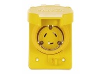 Cooper Eaton L520RW Receptacle Single WT 20A 125V 2P3W H/L Yellow | Industrial Supplies