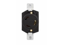 Cooper Eaton L530R Receptacle Single 30A 125V 2P3W Lkg Black
