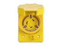 Cooper Eaton L630RW Receptacle Single WT 30A 250V 2P3W H/L Yellow | Industrial Supplies