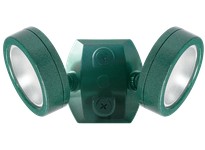 RAB LES2X13YVG LESLIE Bullet Flood 2X13W LED 120V 3000K 80 CRI Verde Green