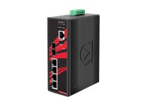 Antaira LMP-0501-M-24-T-V2 5-Port Industrial PoE+ Managed Ethernet Switch | High-Performance Networking