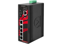 Antaira LMP-0702G-SFP-24-V2 7-Port Industrial Gigabit PoE+ Light Layer 3 Managed Ethernet Switch w/4*10/100/1000Tx (30W/port) 1*