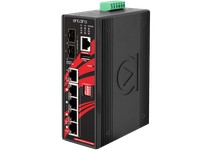 Antaira LMP-0702G-SFP-bt-24-V2 7-Port Industrial Gigabit IEEE 802.3bt PoE++ Light Layer 3 Managed Ethernet Switch with 4*10/100/