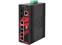 Antaira LMP-0702G-SFP-bt-V2 7-Port Industrial Gigabit IEEE 802.3bt PoE++ Light Layer 3 Managed Ethernet Switch with 4*10/100/100