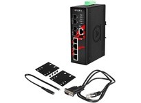 Antaira LMP-1002G-SFP 10-Port Industrial PoE+ Light Layer 3 Managed Ethernet Switch | YarinInd