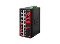 Antaira LMP-1600G 16-Port Industrial Gigabit PoE+ Switch | High Performance