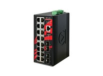 Antaira LMP-2004G-SFP 20-Port Industrial PoE+ Light Layer 3 Switch | YarinInd