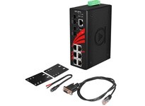 Antaira LMX-0802-M 8-Port Industrial Light Layer 3 Managed Ethernet Switch w/6*10/100Tx Ports + 2*100Fx Multi-Mode SC Fiber Port