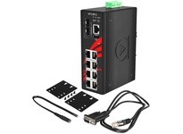 Antaira LMX-1002G-SFP 10-Port Industrial Gigabit Light Layer 3 Managed Ethernet Switch | High-Performance Networking