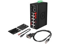 Antaira LMX-1202M-SFP 12-Port Industrial Gigabit Light Layer 3 Managed Ethernet Switch | High-Performance Networking