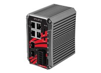 Antaira LMX-C602G-SFP-T-V2 6-Port Industrial Compact Gigabit Light Layer 3 Managed Ethernet Switch with 4*10/100/1000Tx and 2*10