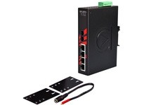 Antaira LNX-0501-M 5-Port Industrial Unmanaged Ethernet Switch w/1*100Fx (SC) Multi-Mode 2Km