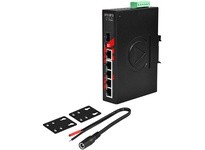 Antaira LNX-0601G-SFP-T 6-Port Industrial Unmanaged Ethernet Switch w/5*10/100/1000Tx + 1*100/1000 SFP slot EOT: -40~75C