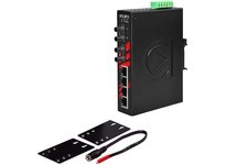 Antaira LNX-0602-ST-S3 6-Port Industrial Unmanaged Ethernet Switch w/2*100Fx (ST) Single-mode 30Km