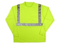 MCR LTSCL2LX4 Class 2 Poly T-Shirt | High Visibility Fluor Lime