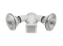 RAB LU300W Luminator 110 Sensor 2 Floods 300W 120V + Round Cover White