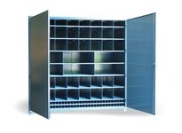 StrongHold MB-15304 Multi-Opening Metal Bin Cabinet 100x51x90 8 Shelves