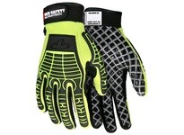 MCR MC500M Memphis 10 gauge HPPE/Synthetic liner with brushed Nylon Silicone blocks Lime spandex back Black TPR back of